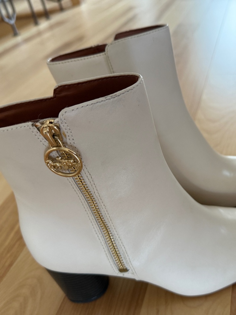 Botillons Boots Coach White Cream size 7